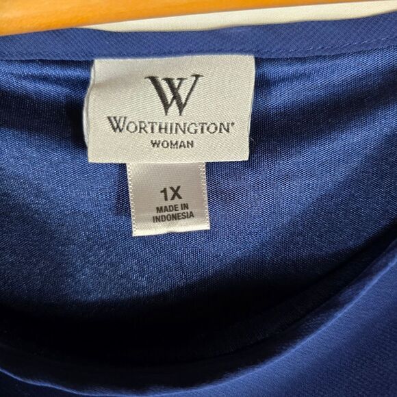 Vince Camuto Navy Sleeveless Blouse - Picture 5 of 5